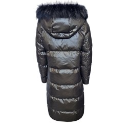 Дълго дамско яке City Angels Jeans, Кафяво, 6831